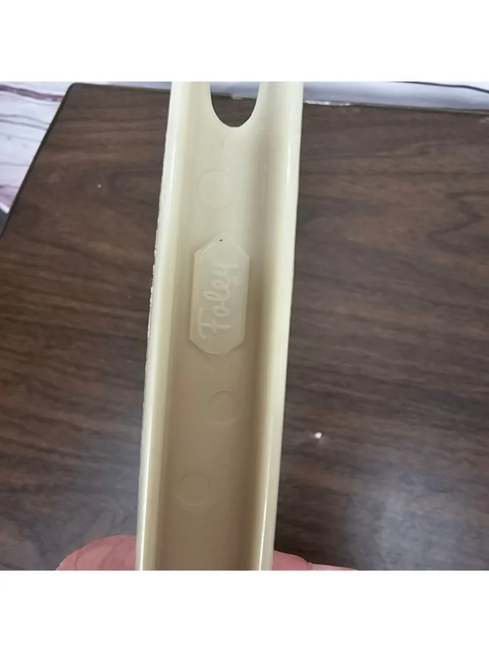 Foley Beige Plastic Potato Masher With Grid Design For Smooth & Easy Mashing